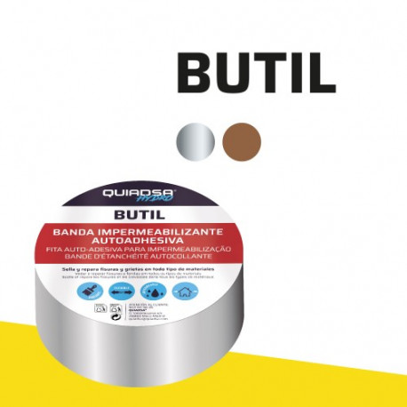 Banda impermeabilizante autoadhesiva butilo FIJA+PLUS BUTIL 
